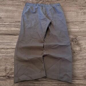 2000s Gray Baggy Wide Leg Dress Pants Y2K Vintage 34x28